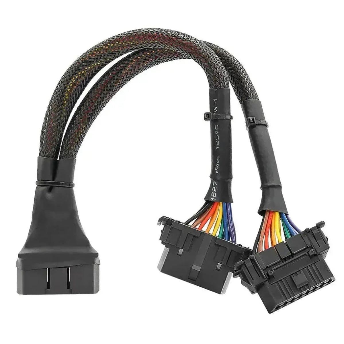 16 kontaktų OBD2 nailoninė pratęsimo ir skaidymo jungtis 2 dalimis (30 cm) | sąsaja