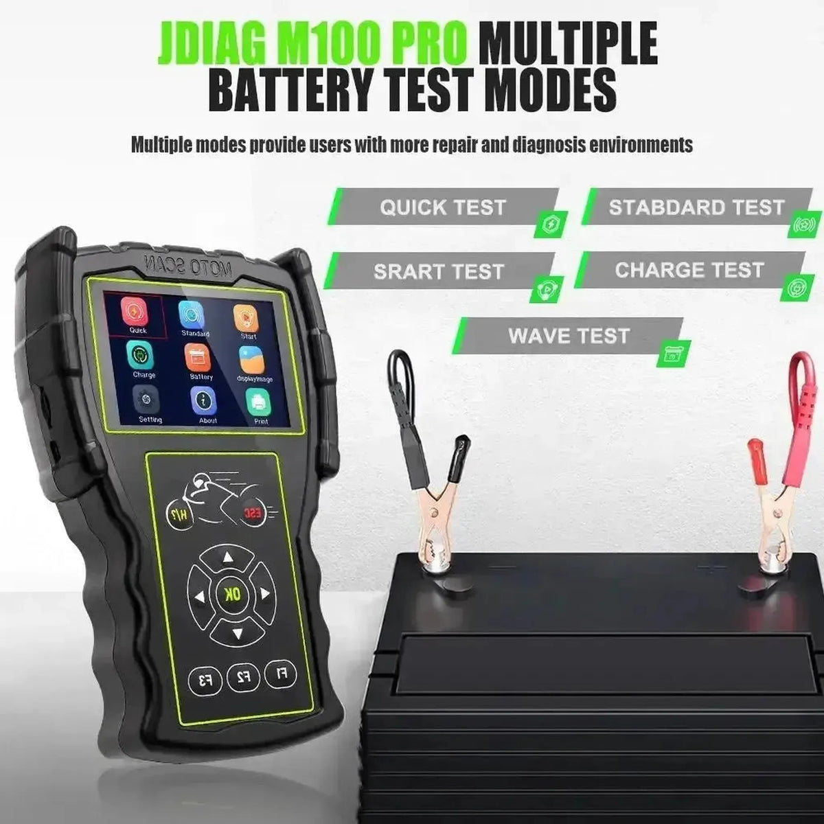 JDiag M100 Pro motociklo diagnostikos aparatas