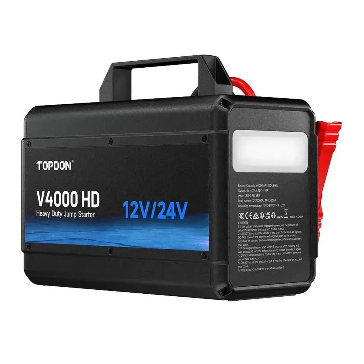 Topdon V4000 HD | Akumuliatoriaus paleidėjas