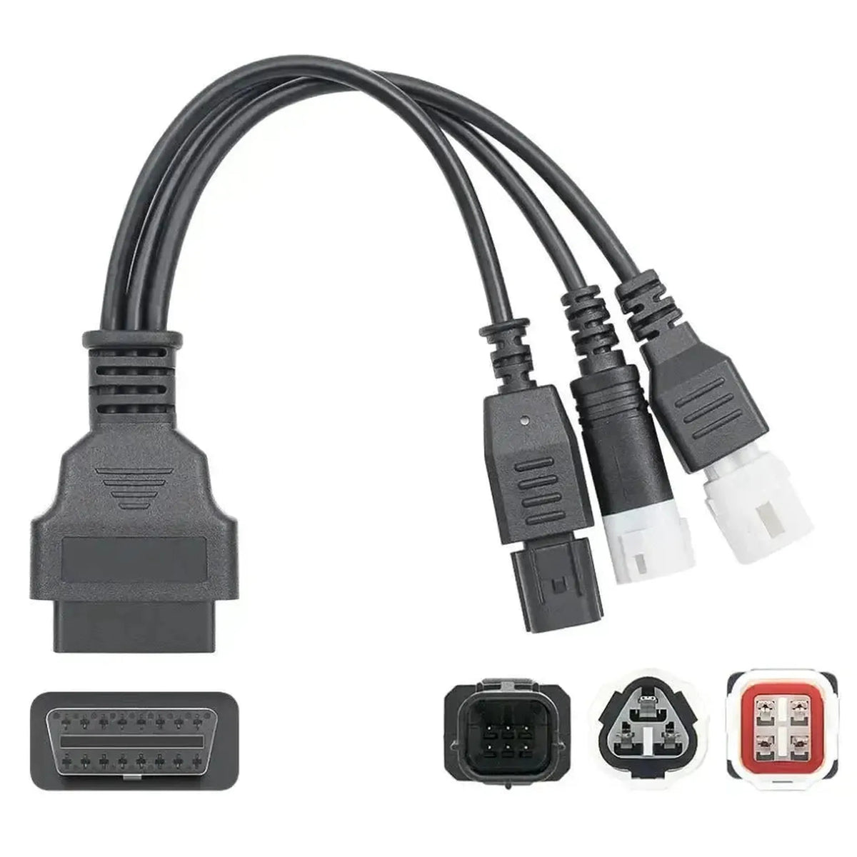 Yamaha 3+4+6-pins - 16-kontaktų OBD2 Pereinamasis kabelis | Motociklas