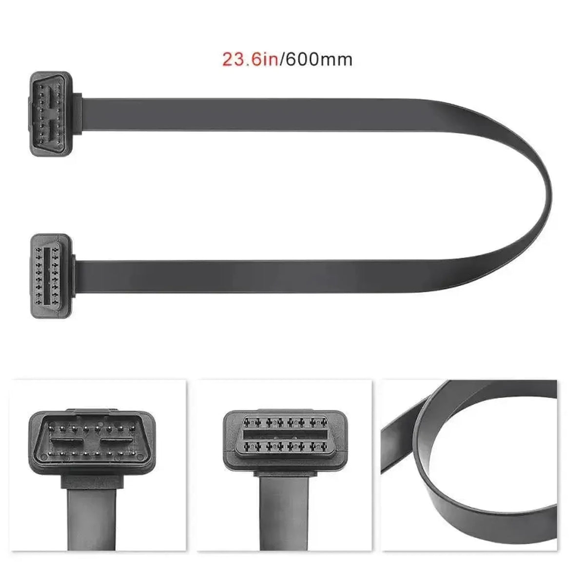 16 kontaktų OBD2 plokščias pratęsimo kabelis (60 cm) | Sąsaja