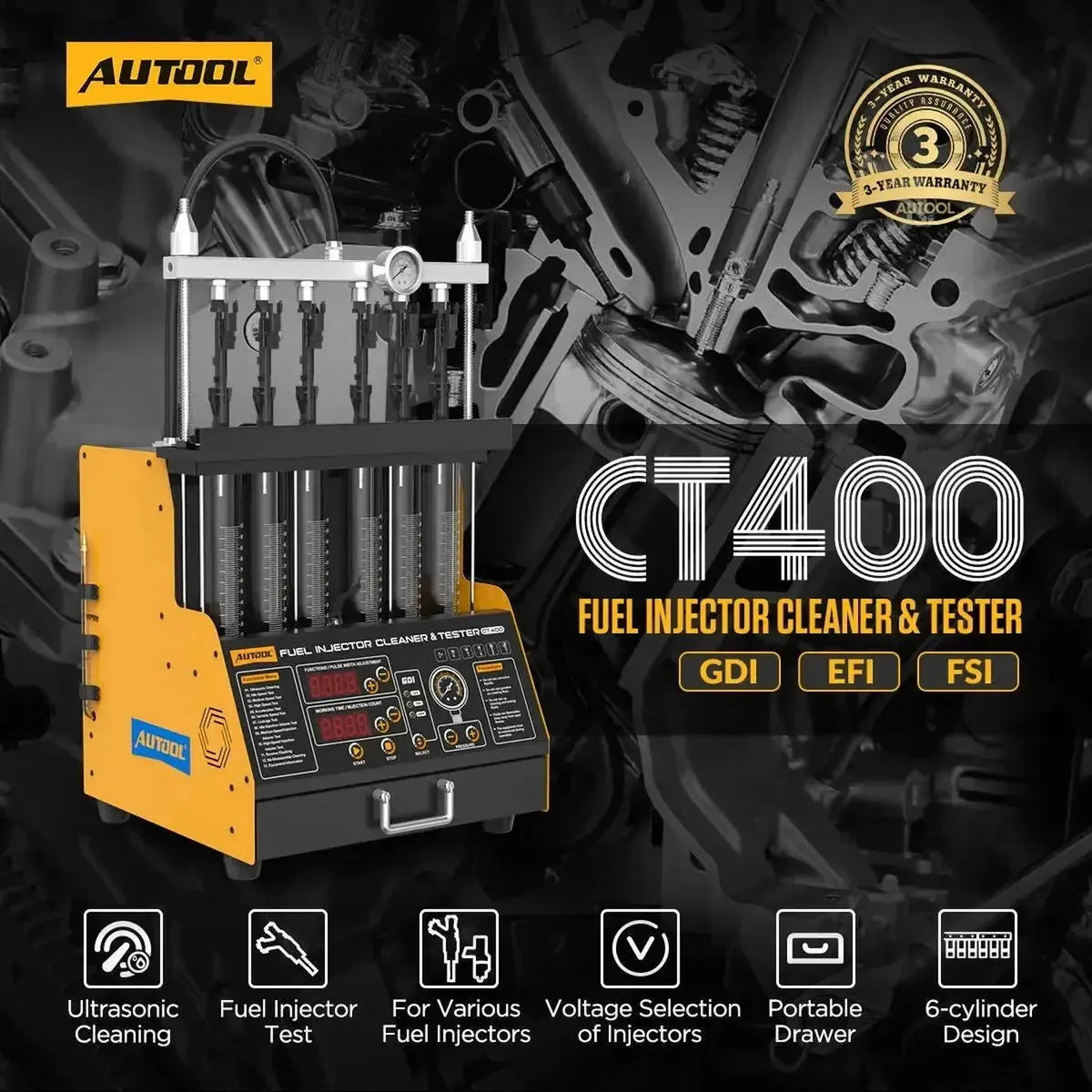 Autool CT400 | Purkštuko testeris