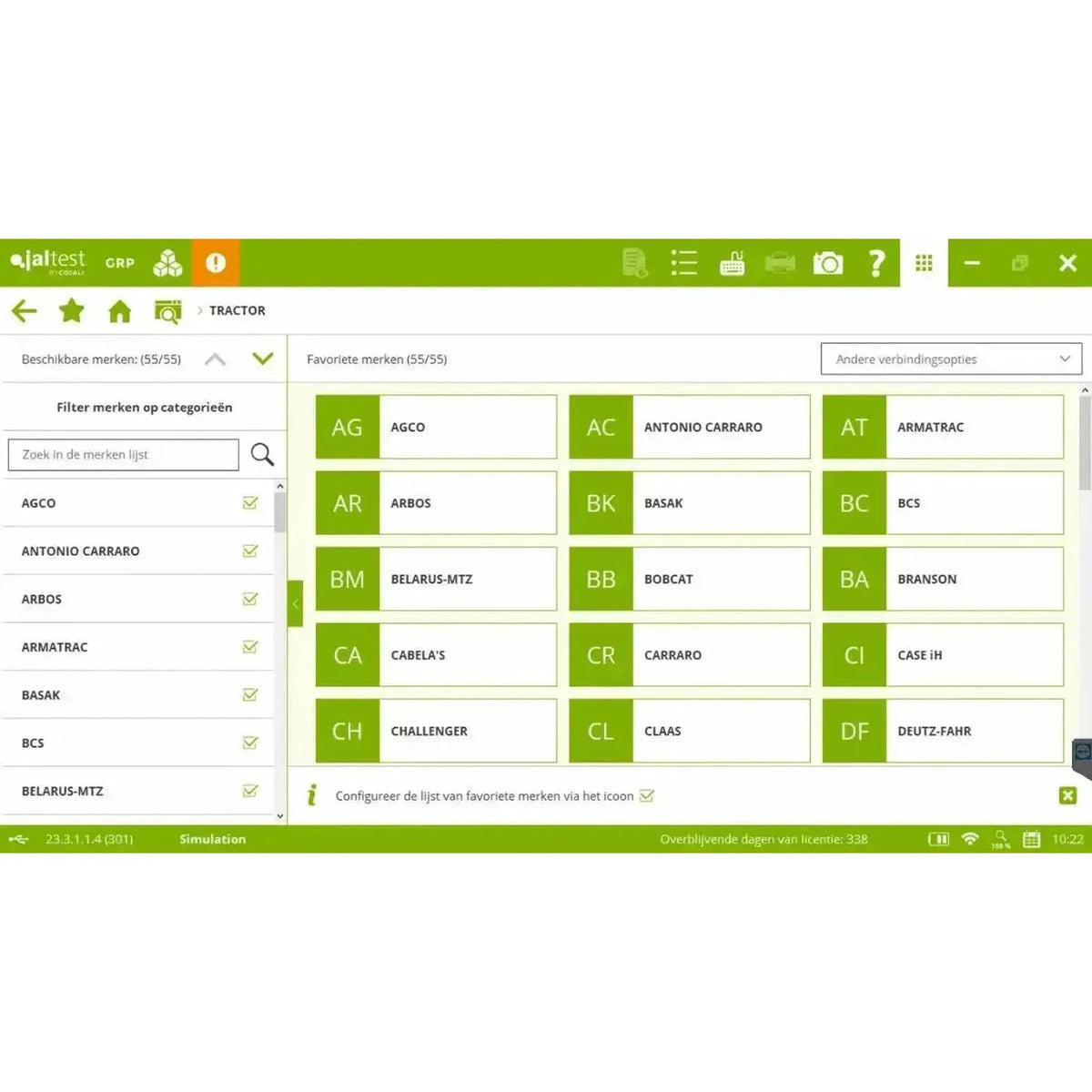 Jaltest AGV (Agricultural) diagnostikos aparatas