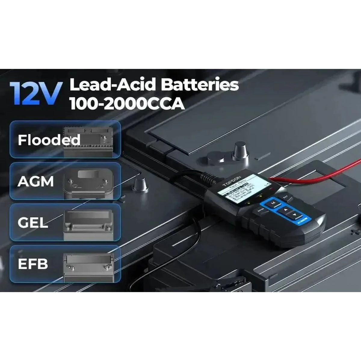 Topdon BT100W | Akumuliatoriaus testeris