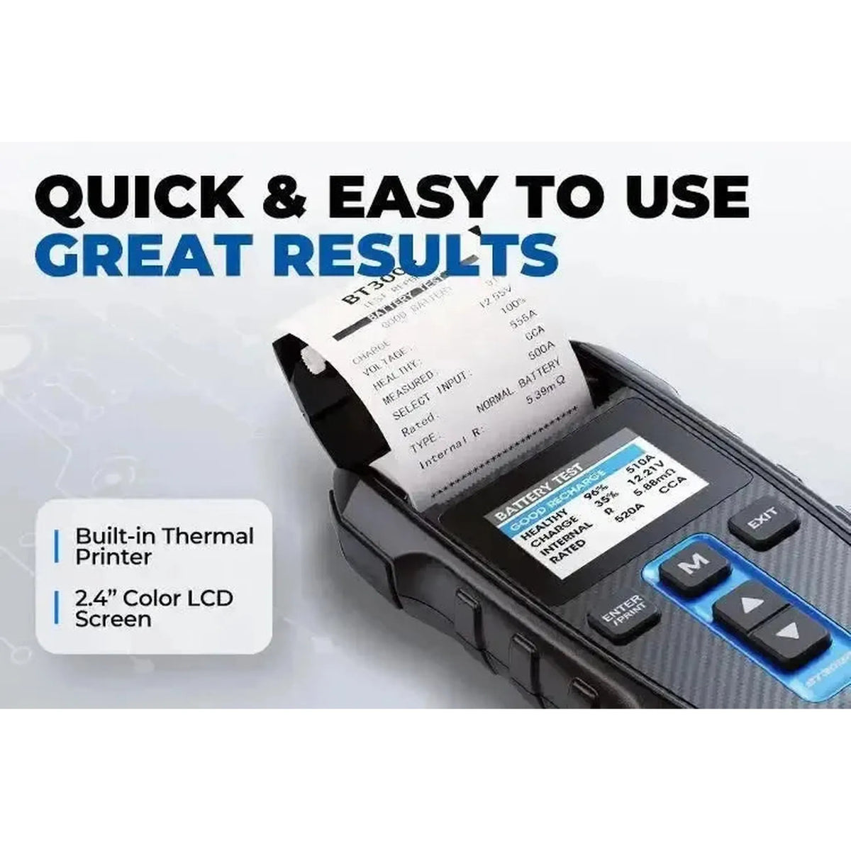Topdon BT300P | Akumuliatoriaus testeris