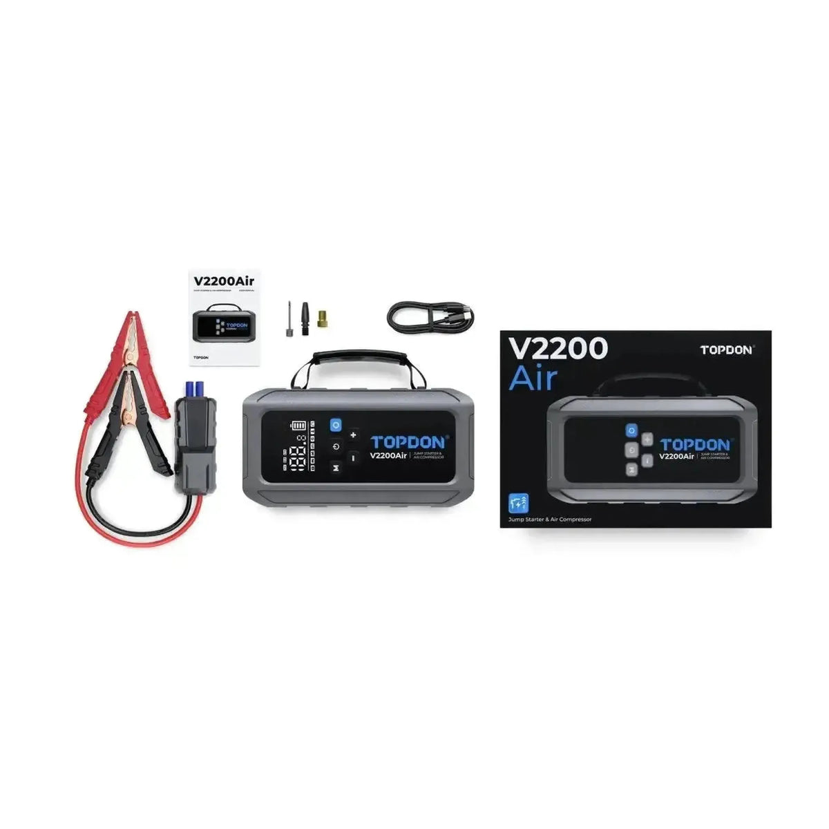 Topdon V2200Air | Akumuliatoriaus paleidėjas
