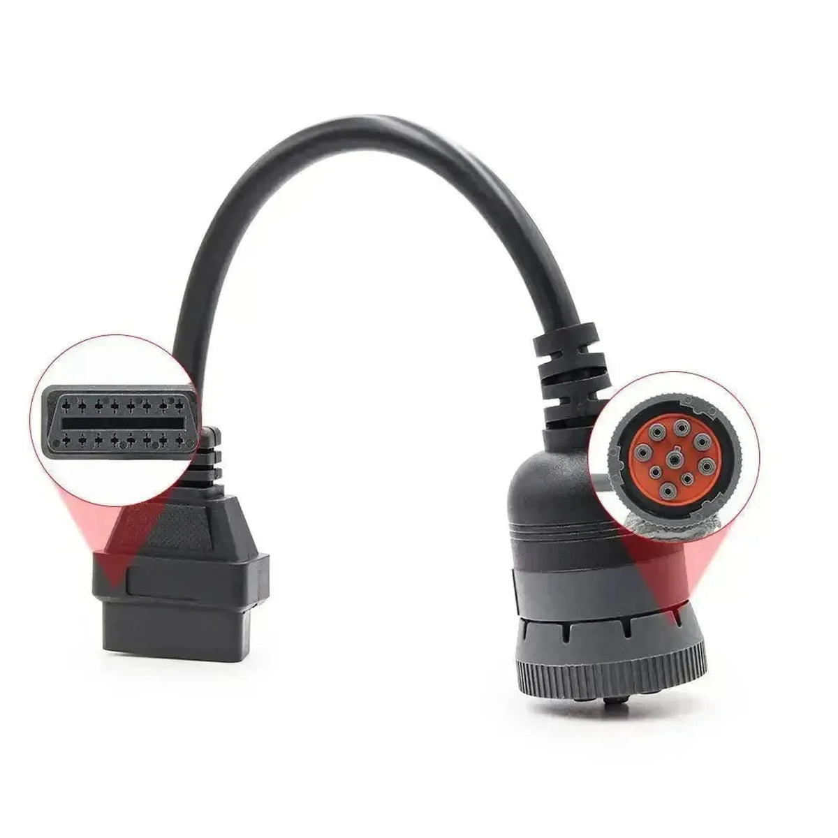 Universalus 9 kontaktų J1939 – 16 kontaktų OBD2 adapteris | Komercinė ir darbo transporto priemonė